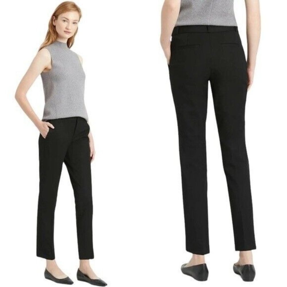 Banana Republic Ryan Slim Straight-Fit Washable Bi-Stretch Pant, Black Size 12 - Picture 8 of 8
